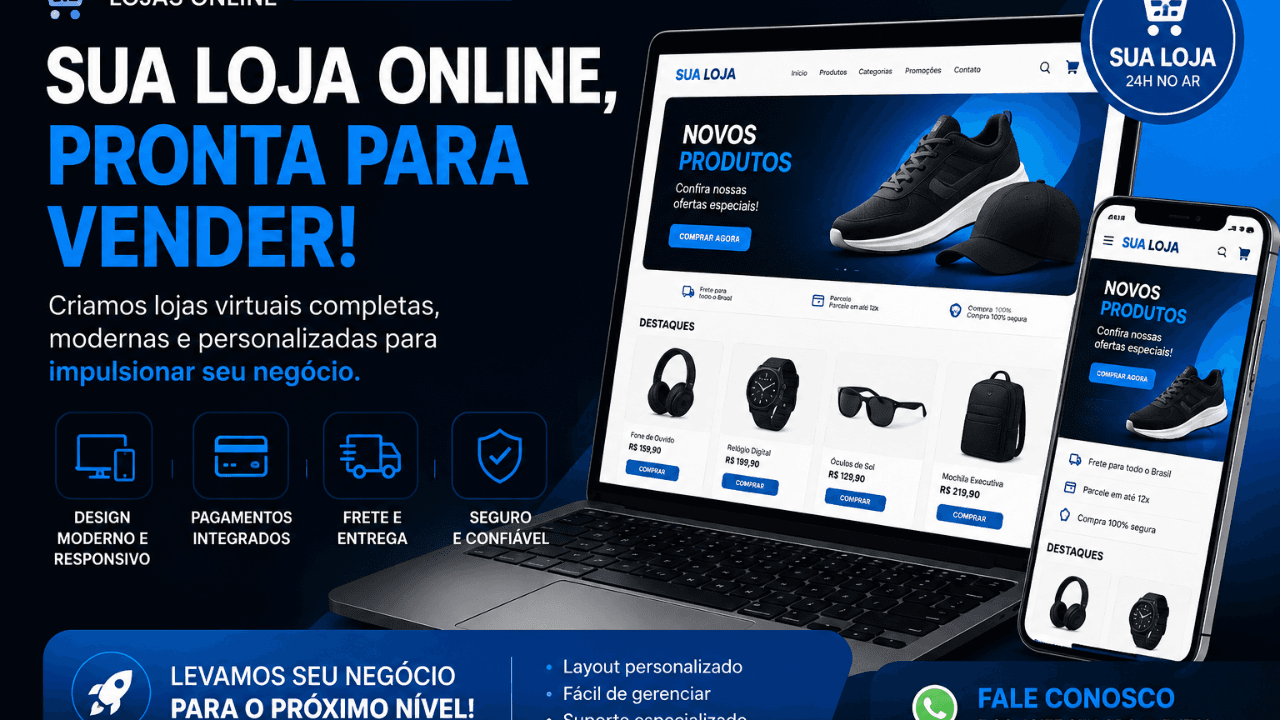 Crie sua Loja Virtual Profissional e Comece a Vender Online! 🚀